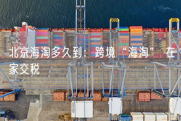 北京海淘多久到：跨境“海淘” 在家交税 