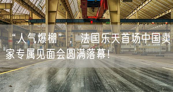 “人气爆棚”，法国乐天首场中国卖家专属见面会圆满落幕！