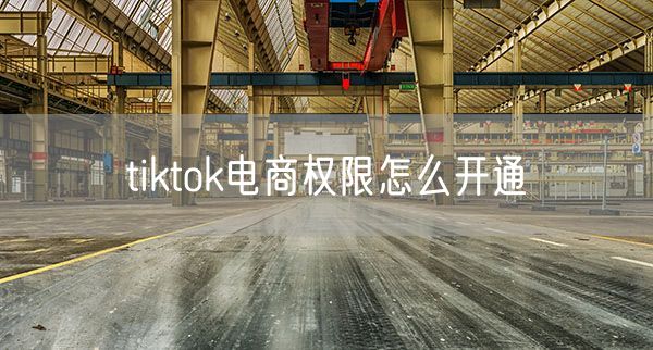 tiktok电商权限怎么开通