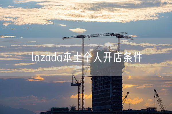 lazada本土个人开店条件