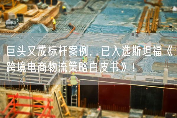 巨头又成标杆案例，已入选斯坦福《跨境电商物流策略白皮书》！