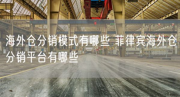  海外仓分销模式有哪些 菲律宾海外仓分销平台有哪些             
