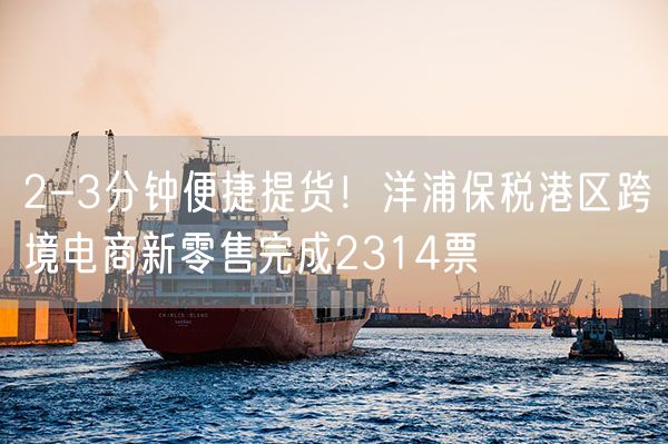 2-3分钟便捷提货！洋浦保税港区跨境电商新零售完成2314票