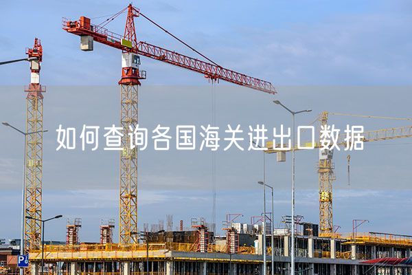如何查询各国海关进出口数据