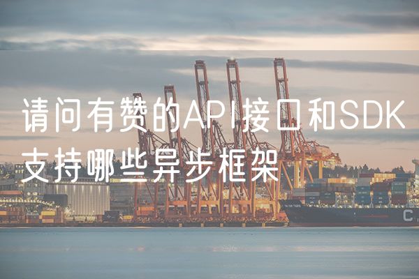 请问有赞的API接口和SDK支持哪些异步框架
