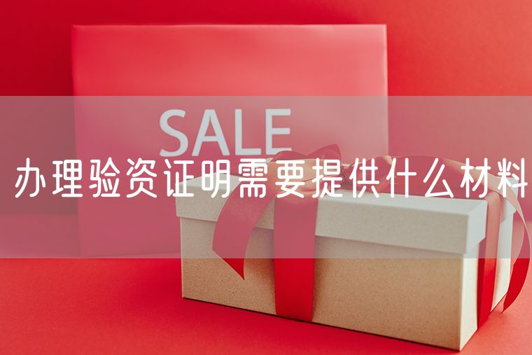 办理验资证明需要提供什么材料