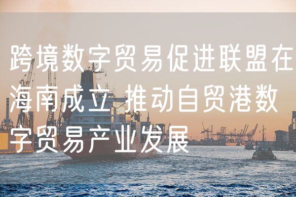 跨境数字贸易促进联盟在海南成立 推动自贸港数字贸易产业发展