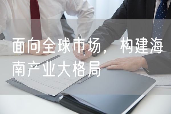 面向全球市场，构建海南产业大格局