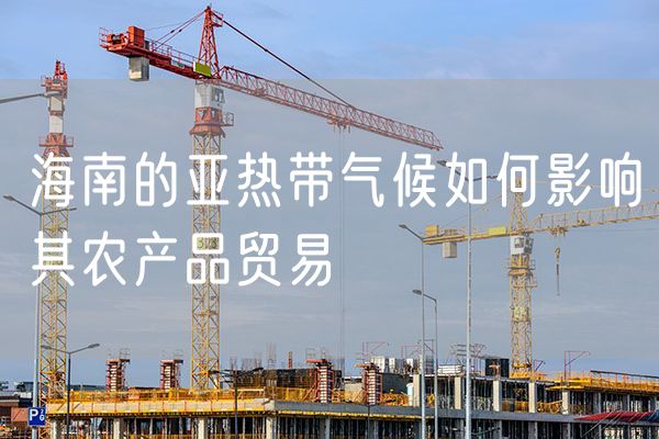 海南的亚热带气候如何影响其农产品贸易