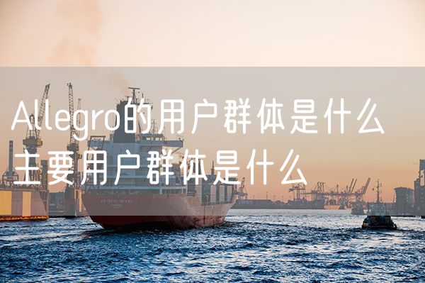 Allegro的用户群体是什么  主要用户群体是什么