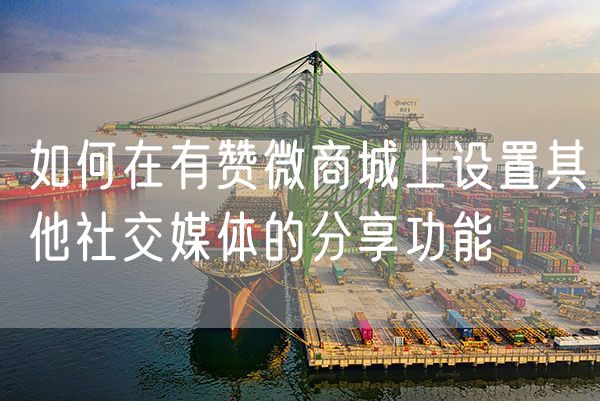 如何在有赞微商城上设置其他社交媒体的分享功能