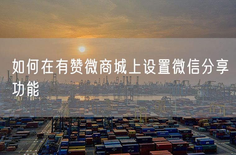 如何在有赞微商城上设置微信分享功能