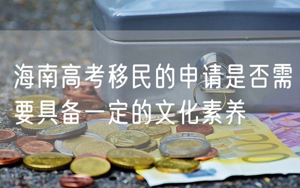 海南高考移民的申请是否需要具备一定的文化素养