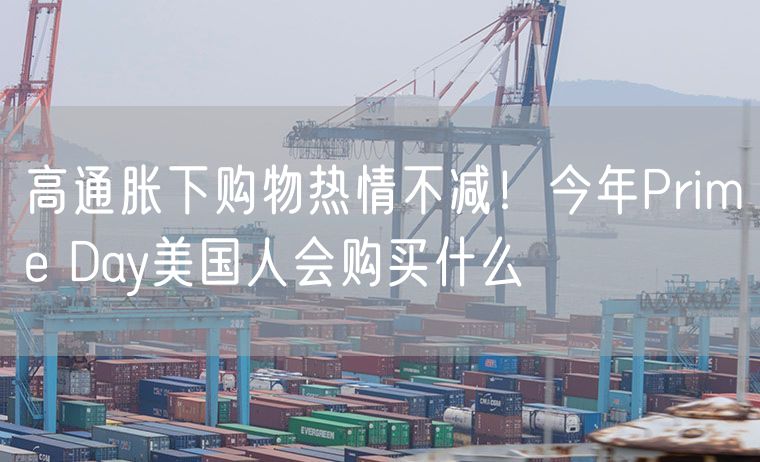 高通胀下购物热情不减！今年Prime Day美国人会购买什么
