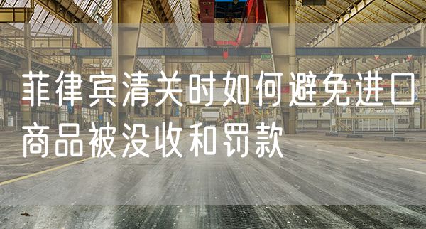 菲律宾清关时如何避免进口商品被没收和罚款