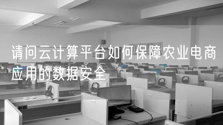 请问云计算平台如何保障农业电商应用的数据安全