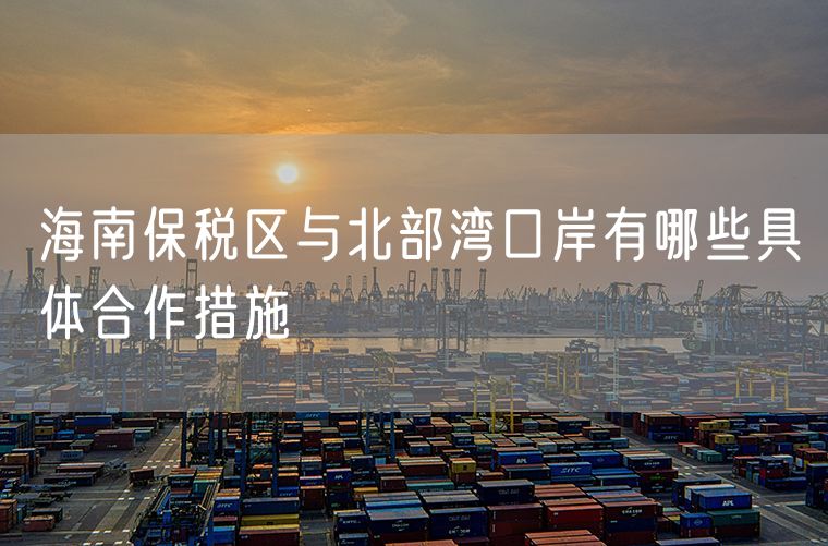 海南保税区与北部湾口岸有哪些具体合作措施