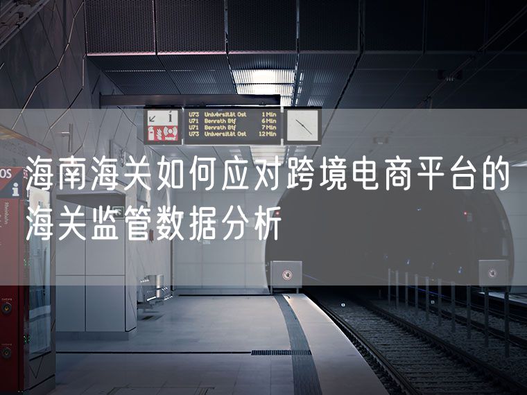 海南海关如何应对跨境电商平台的海关监管数据分析