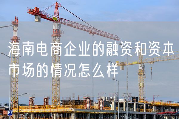 海南电商企业的融资和资本市场的情况怎么样