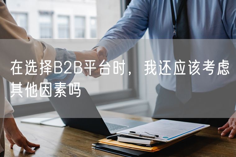 在选择B2B平台时，我还应该考虑其他因素吗