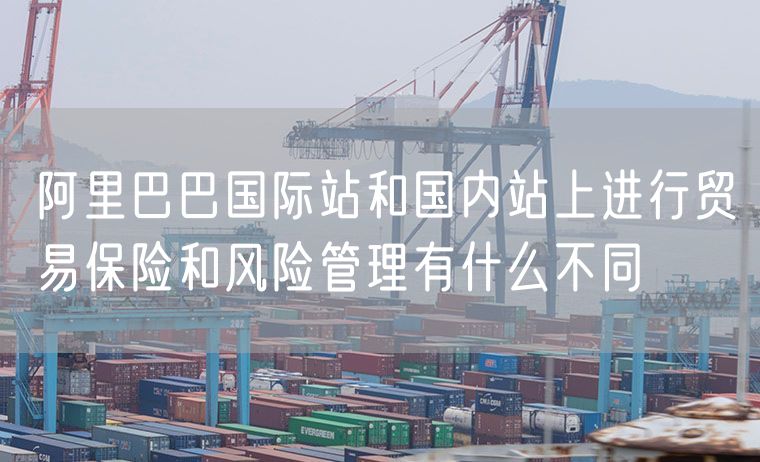 阿里巴巴国际站和国内站上进行贸易保险和风险管理有什么不同