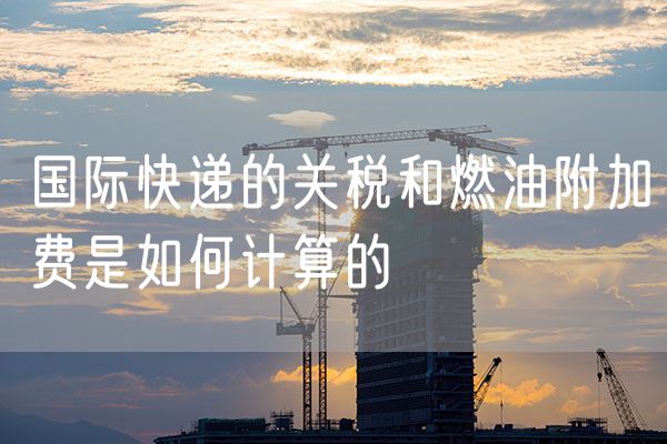 国际快递的关税和燃油附加费是如何计算的