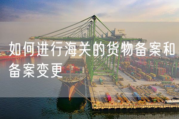如何进行海关的货物备案和备案变更