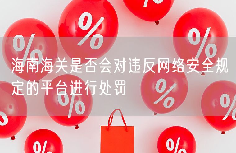 海南海关是否会对违反网络安全规定的平台进行处罚