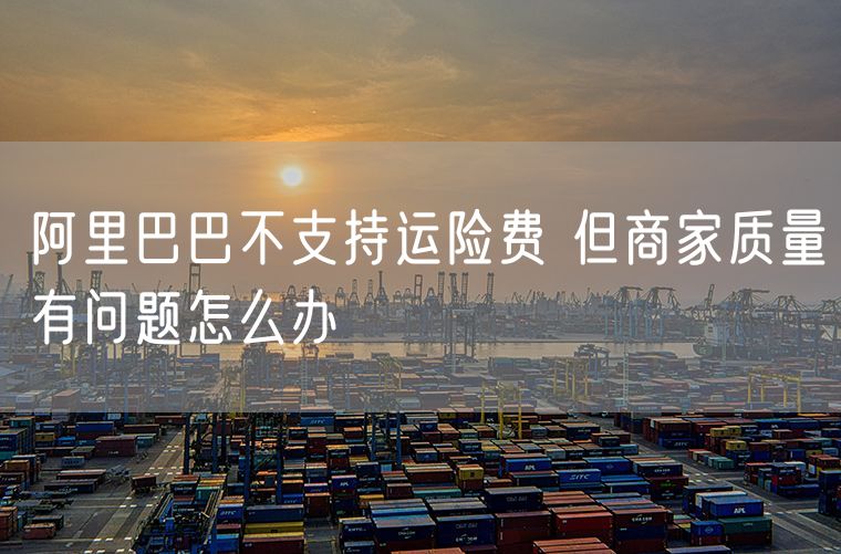 阿里巴巴不支持运险费 但商家质量有问题怎么办