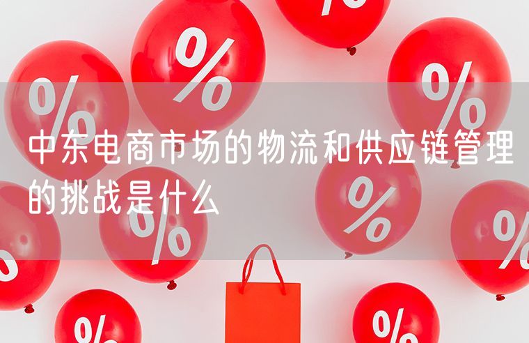 中东电商市场的物流和供应链管理的挑战是什么