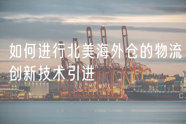 如何进行北美海外仓的物流创新技术引进