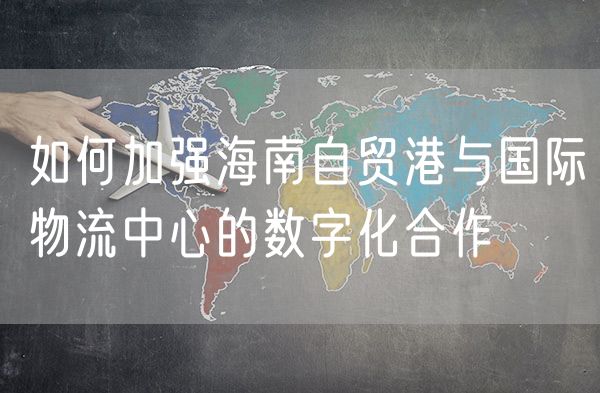 如何加强海南自贸港与国际物流中心的数字化合作
