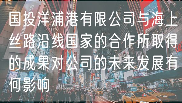 国投洋浦港有限公司与海上丝路沿线国家的合作对公司的未来发展有何影响
