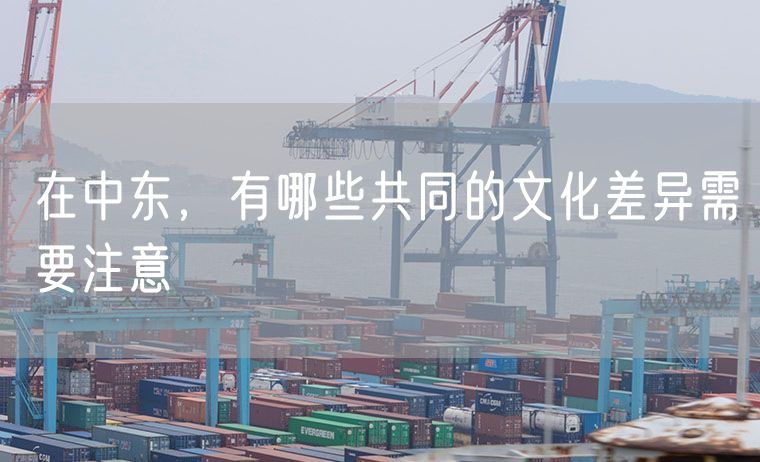 在中东，有哪些共同的文化差异需要注意