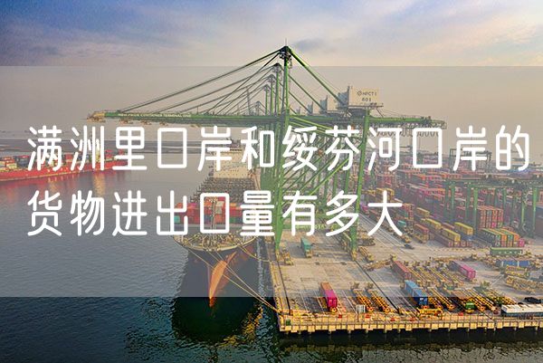 满洲里口岸和绥芬河口岸的货物进出口量有多大