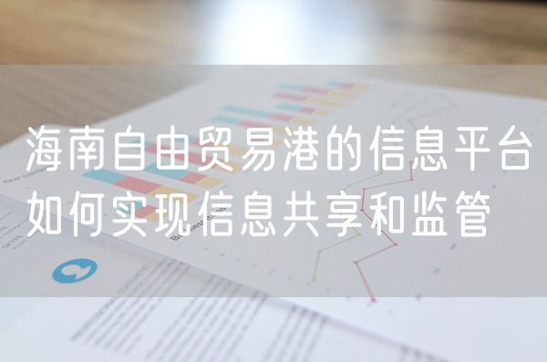海南自由贸易港的信息平台如何实现信息共享和监管