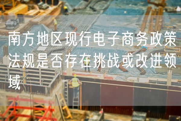 南方地区现行电子商务政策法规是否存在挑战或改进领域