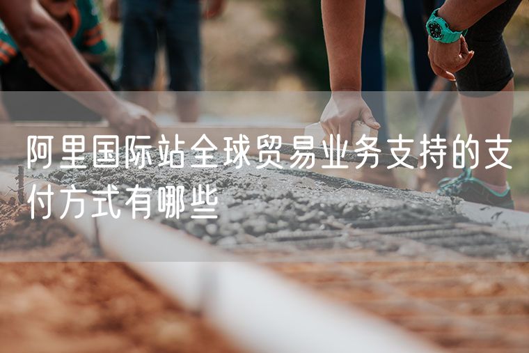 阿里国际站全球贸易业务支持的支付方式有哪些