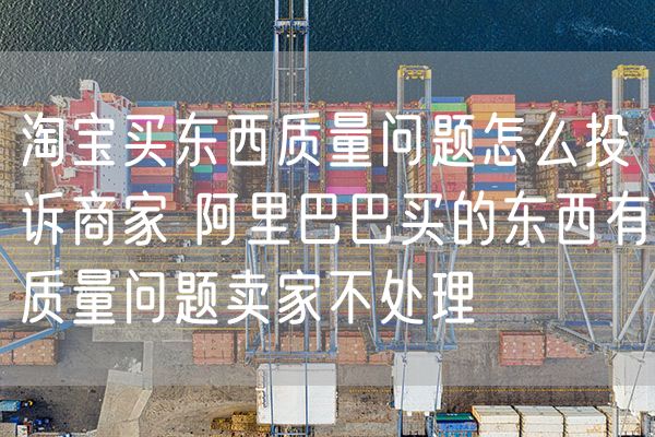淘宝买东西质量问题怎么投诉商家 淘宝上买东西商家辱骂顾客怎么投诉