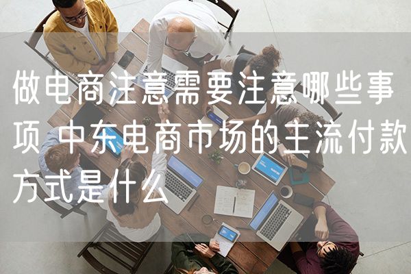 做电商注意需要注意哪些事项 中东电商市场的主流付款方式是什么