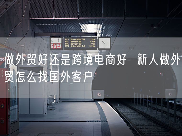 做外贸好还是跨境电商好  新人做外贸怎么找国外客户