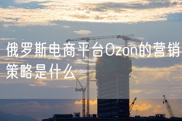 俄罗斯电商平台Ozon的营销策略是什么