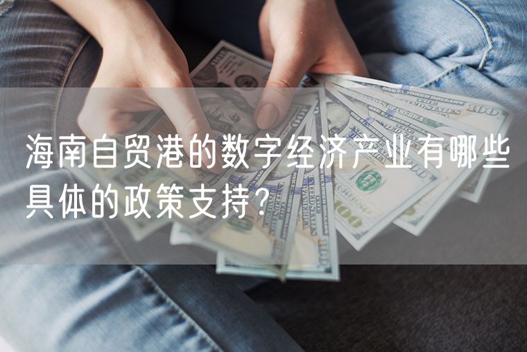海南自贸港的数字经济产业有哪些具体的政策支持