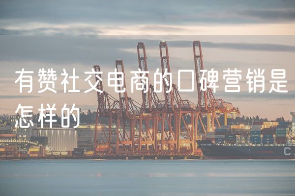 有赞社交电商的口碑营销是怎样的
