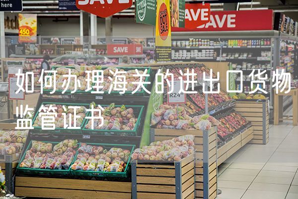 如何办理海关的进出口货物监管证书