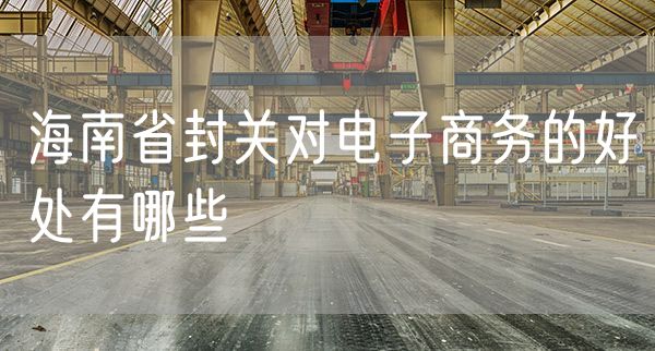 海南省封关对电子商务的好处有哪些