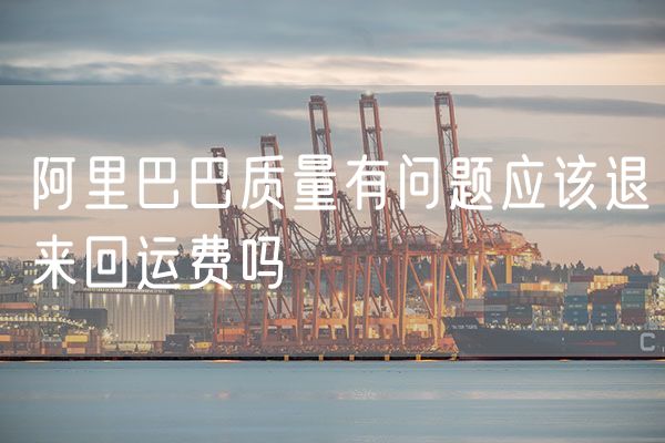 阿里巴巴质量有问题应该退来回运费吗