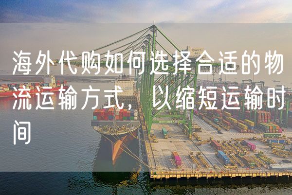 海外代购如何选择合适的物流运输方式，以缩短运输时间