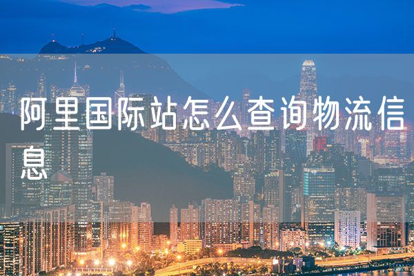阿里国际站怎么查询物流信息