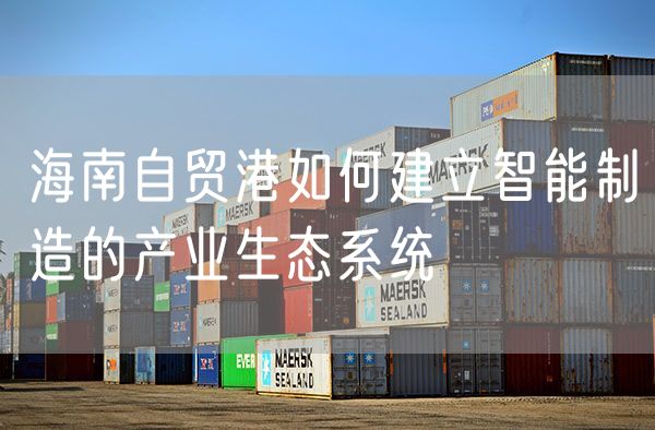 海南自贸港如何建立智能制造的产业生态系统